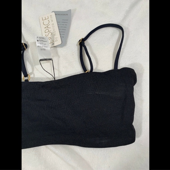NEW $92 L Space Ridin' High Rebel Ribbed Bikini‎ Top in Black [SZ XS ] - Picture 4 of 8